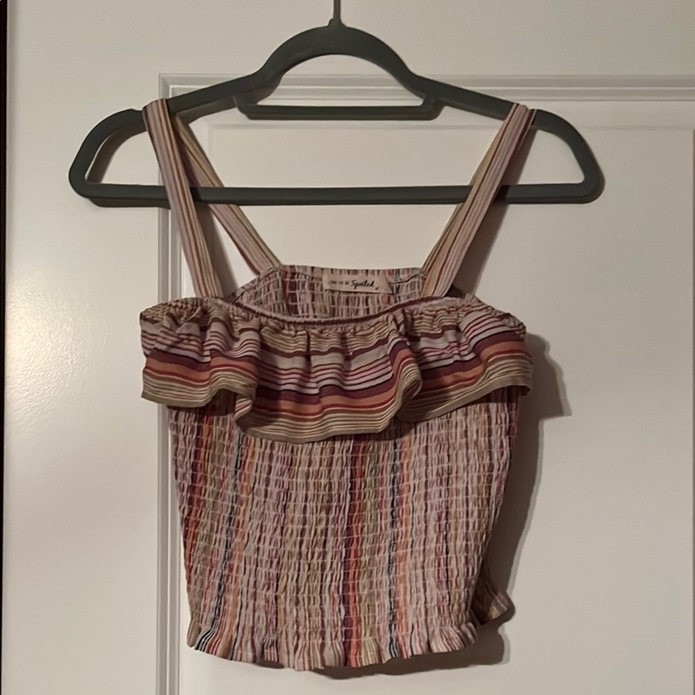 Striped Multicolor Smocked Top